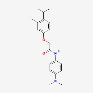 molecular formula C20H26N2O2 B5691294 N-[4-(dimethylamino)phenyl]-2-[3-methyl-4-(propan-2-yl)phenoxy]acetamide 