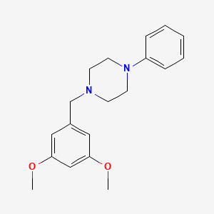 molecular formula C19H24N2O2 B5691408 1-[(3,5-Dimethoxyphenyl)methyl]-4-phenylpiperazine 