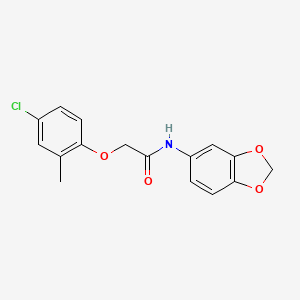 molecular formula C16H14ClNO4 B5691569 N-(1,3-benzodioxol-5-yl)-2-(4-chloro-2-methylphenoxy)acetamide 