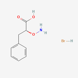 molecular formula C9H12BrNO3 B569158 (2R)-2-(Aminooxy)-3-phenylpropanoic acid hydrobromide CAS No. 73086-98-3