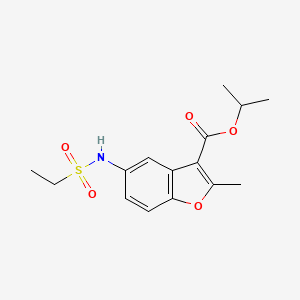 molecular formula C15H19NO5S B5691652 Propan-2-yl 5-(ethylsulfonylamino)-2-methyl-1-benzofuran-3-carboxylate 