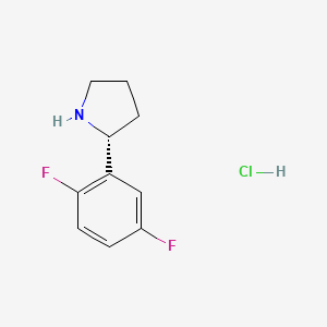 molecular formula C10H12ClF2N B569189 (r)-2-(2,5-Difluorophenyl)pyrrolidine hydrochloride CAS No. 1218935-60-4