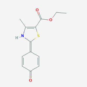 molecular formula C13H13NO3S B056919 Ethyl 2-(4-hydroxyphenyl)-4-methylthiazole-5-carboxylate CAS No. 161797-99-5