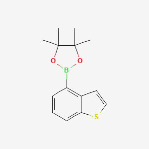 molecular formula C14H17BO2S B569197 2-(Benzo[B]thiophen-4-YL)-4,4,5,5-tetramethyl-1,3,2-dioxaborolane CAS No. 1000160-75-7