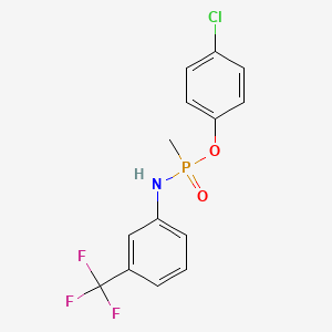 molecular formula C14H12ClF3NO2P B5691985 N-[(4-CHLOROPHENOXY)(METHYL)PHOSPHORYL]-3-(TRIFLUOROMETHYL)ANILINE 