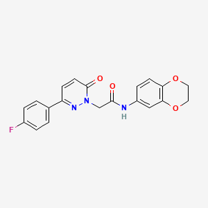 molecular formula C20H16FN3O4 B5692123 N-(2,3-dihydro-1,4-benzodioxin-6-yl)-2-[3-(4-fluorophenyl)-6-oxopyridazin-1(6H)-yl]acetamide 