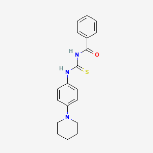 molecular formula C19H21N3OS B5692149 N-{[4-(piperidin-1-yl)phenyl]carbamothioyl}benzamide 