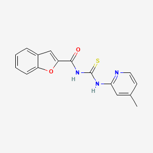 molecular formula C16H13N3O2S B5692166 N-[(4-methylpyridin-2-yl)carbamothioyl]-1-benzofuran-2-carboxamide 