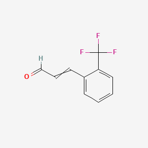 B569224 3-[2-(Trifluoromethyl)phenyl]prop-2-enal CAS No. 123486-66-8