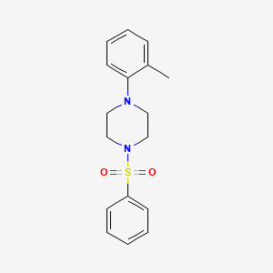 molecular formula C17H20N2O2S B5692249 1-Benzenesulfonyl-4-o-tolyl-piperazine 