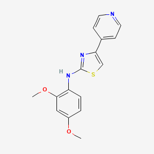 molecular formula C16H15N3O2S B5692421 N-(2,4-DIMETHOXYPHENYL)-N-[4-(4-PYRIDYL)-1,3-THIAZOL-2-YL]AMINE 