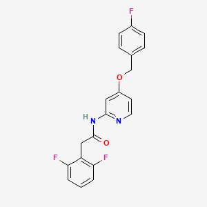 2-(2,6-difluorophenyl)-N-[4-[(4-fluorophenyl)methoxy]pyridin-2-yl]acetamide