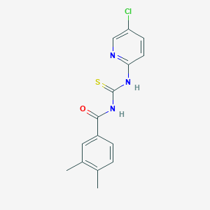 molecular formula C15H14ClN3OS B5692467 N-[(5-chloropyridin-2-yl)carbamothioyl]-3,4-dimethylbenzamide 