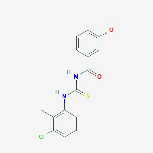 molecular formula C16H15ClN2O2S B5692474 N-[(3-chloro-2-methylphenyl)carbamothioyl]-3-methoxybenzamide 