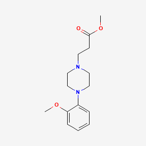 molecular formula C15H22N2O3 B5692486 Methyl 3-[4-(2-methoxyphenyl)piperazin-1-yl]propanoate 