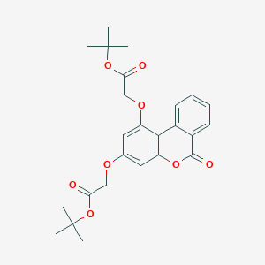 molecular formula C25H28O8 B5692509 TERT-BUTYL 2-({1-[2-(TERT-BUTOXY)-2-OXOETHOXY]-6-OXO-6H-BENZO[C]CHROMEN-3-YL}OXY)ACETATE 