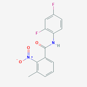 molecular formula C14H10F2N2O3 B5692669 N-(2,4-difluorophenyl)-3-methyl-2-nitrobenzamide 