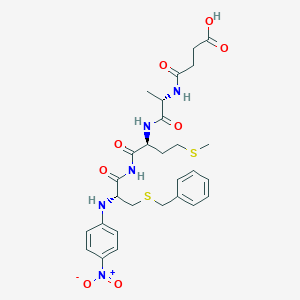 molecular formula C28H35N5O8S2 B056927 N-Succinyl-alanyl-methionyl-S-benzylcysteine-4-nitroanilide CAS No. 117823-37-7