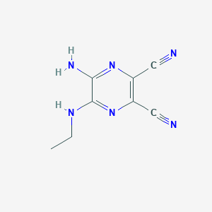 molecular formula C8H8N6 B056928 5-Amino-6-(ethylamino)pyrazine-2,3-dicarbonitrile CAS No. 123188-99-8