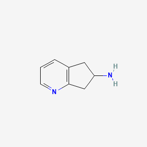 molecular formula C8H10N2 B569280 6,7-Dihydro-5H-cyclopenta[b]pyridin-6-amine CAS No. 654676-62-7