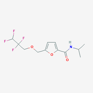 molecular formula C12H15F4NO3 B5692809 N-(propan-2-yl)-5-[(2,2,3,3-tetrafluoropropoxy)methyl]furan-2-carboxamide 