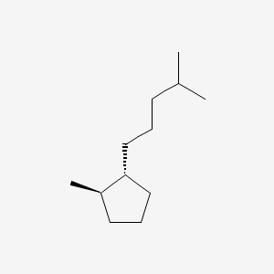 molecular formula C12H24 B569281 trans-1-Methyl-2-(4-methylpentyl)cyclopentane CAS No. 66553-50-2