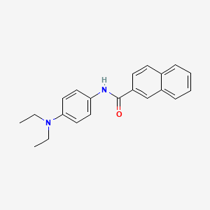 molecular formula C21H22N2O B5692842 N-[4-(diethylamino)phenyl]naphthalene-2-carboxamide 