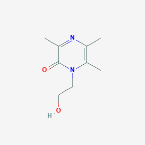 molecular formula C9H14N2O2 B056929 1-(2-Hydroxyethyl)-3,5,6-trimethylpyrazin-2-one CAS No. 113934-96-6