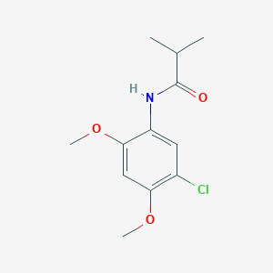 molecular formula C12H16ClNO3 B5692925 N-(5-chloro-2,4-dimethoxyphenyl)-2-methylpropanamide 