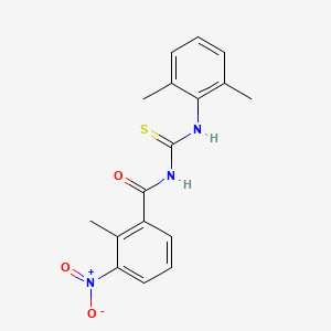 molecular formula C17H17N3O3S B5692939 N-[(2,6-dimethylphenyl)carbamothioyl]-2-methyl-3-nitrobenzamide 