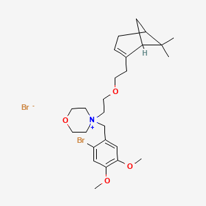 4-[(2-Bromo-4,5-dimethoxyphenyl)methyl]-4-[2-[2-(6,6-dimethyl-2-bicyclo[3.1.1]hept-2-enyl)ethoxy]ethyl]morpholin-4-ium;bromide