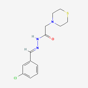 molecular formula C13H16ClN3OS B5692969 N'-[(E)-(3-Chlorophenyl)methylidene]-2-(4-thiomorpholinyl)acetohydrazide 