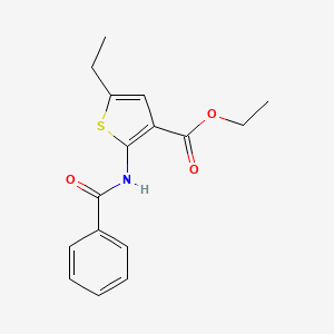 molecular formula C16H17NO3S B5693031 Ethyl 2-benzamido-5-ethylthiophene-3-carboxylate 
