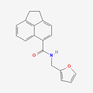 molecular formula C18H15NO2 B5693078 N-(furan-2-ylmethyl)-1,2-dihydroacenaphthylene-5-carboxamide 