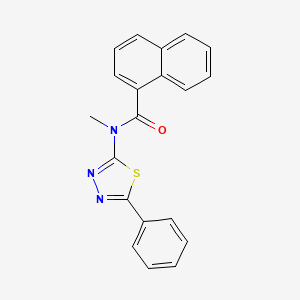 molecular formula C20H15N3OS B5693086 N-methyl-N-(5-phenyl-1,3,4-thiadiazol-2-yl)naphthalene-1-carboxamide 