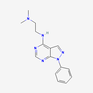 molecular formula C15H18N6 B5693101 n,n-dimethyl-n'-(1-phenyl-1h-pyrazolo[3,4-d]pyrimidin-4-yl)ethane-1,2-diamine CAS No. 5724-53-8