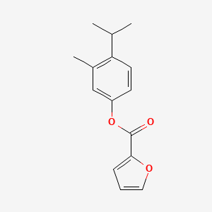 molecular formula C15H16O3 B5693102 (3-Methyl-4-propan-2-ylphenyl) furan-2-carboxylate 