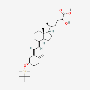 molecular formula C32H54O4Si B569313 (3beta,5Z,7E,24R)-3-[[(1,1-Dimethylethyl)dimethylsilyl]oxy]-24-hydroxy-9,10-secochola-5,7,10(19)-triene CAS No. 252893-56-4