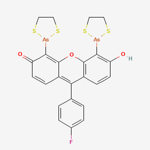 4,5-Bis(1,3,2-dithiarsolan-2-yl)-9-(4-fluorophenyl)-6-hydroxyxanthen-3-one