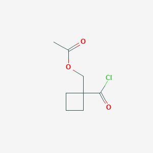 molecular formula C8H11ClO3 B056932 [1-(Chlorocarbonyl)cyclobutyl]methyl acetate CAS No. 114671-91-9