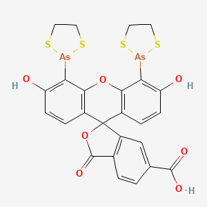molecular formula C25H18As2O7S4 B569320 4',5'-Bis(1,3,2-dithiarsolan-2-yl)-3',6'-dihydroxy-1-oxospiro[2-benzofuran-3,9'-xanthene]-5-carboxylic acid CAS No. 1042084-20-7