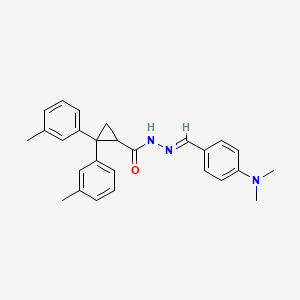 molecular formula C27H29N3O B5693305 N'-[(E)-[4-(Dimethylamino)phenyl]methylidene]-2,2-bis(3-methylphenyl)cyclopropane-1-carbohydrazide 