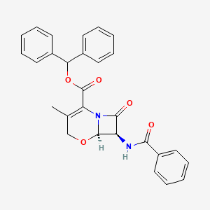 Benzhydryl (6R,7S)-7-benzamido-3-methyl-8-oxo-5-oxa-1-azabicyclo[4.2.0]oct-2-ene-2-carboxylate