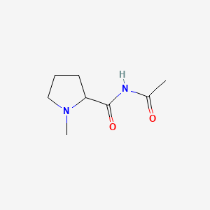 molecular formula C8H14N2O2 B569336 N-Acetyl-1-methylpyrrolidine-2-carboxamide CAS No. 115395-74-9