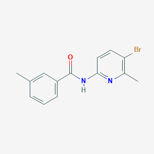 molecular formula C14H13BrN2O B5693422 N-(5-bromo-6-methylpyridin-2-yl)-3-methylbenzamide 
