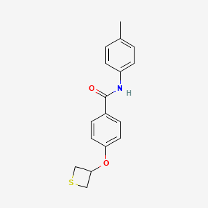 molecular formula C17H17NO2S B5693461 N-(4-methylphenyl)-4-(thietan-3-yloxy)benzamide 