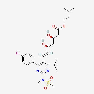 molecular formula C27H38FN3O6S B569347 Rosuvastatin Isoamyl Ester CAS No. 1197348-98-3