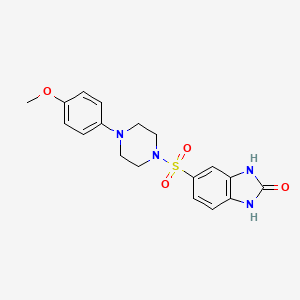 molecular formula C18H20N4O4S B5693492 5-{[4-(4-METHOXYPHENYL)PIPERAZIN-1-YL]SULFONYL}-2,3-DIHYDRO-1H-1,3-BENZODIAZOL-2-ONE 
