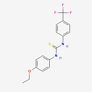 molecular formula C16H15F3N2OS B5693556 1-(4-Ethoxyphenyl)-3-[4-(trifluoromethyl)phenyl]thiourea 