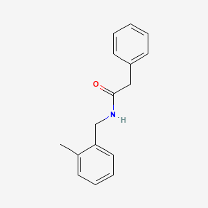 molecular formula C16H17NO B5693567 N-[(2-methylphenyl)methyl]-2-phenylacetamide 